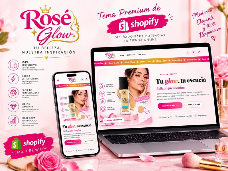 Tema Rose Glow Premium
